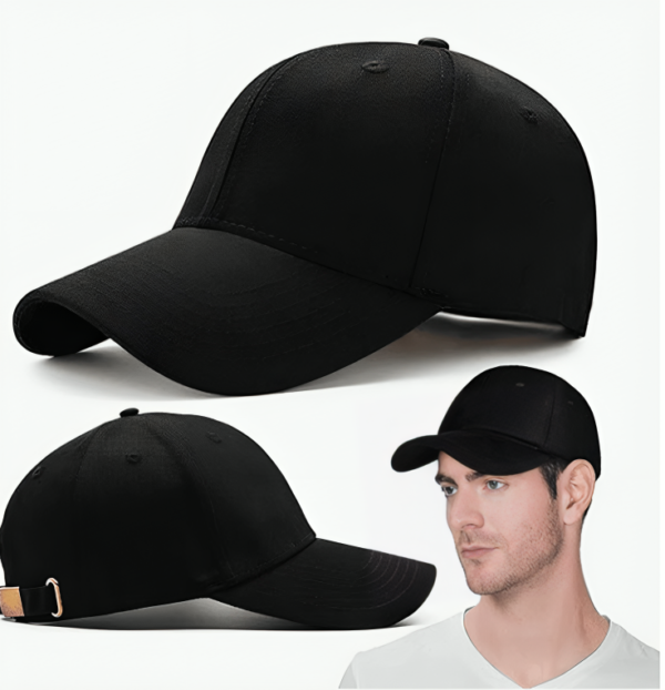 black and white baseball cap