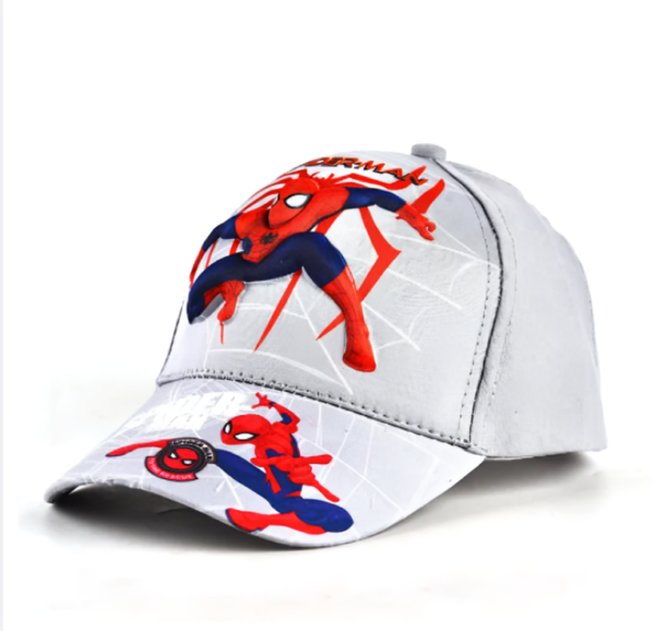 spiderman cap grey